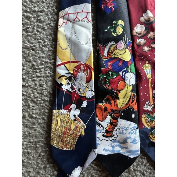 Lot Of 3 Disney Mickey Mouse, Goofy & Tigger Disney Dress Ties - Picture 2 of 6